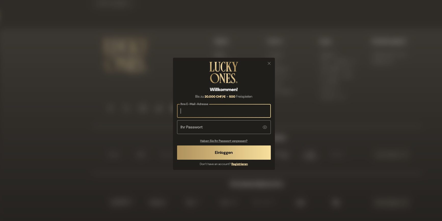 luckyones-login